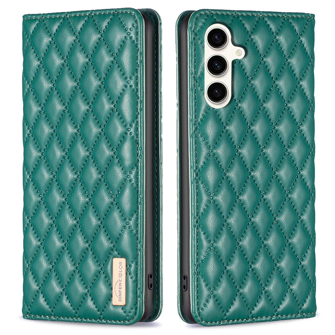 BINFEN COLOR BF Style-16 For Samsung Galaxy S23 FE PU Leather Flip Stand Case Card Holder Phone Cover BINFEN COLOR BF Style-16 For Samsung Galaxy S23 FE PU Leather Flip Stand Case Card Holder Phone Cover